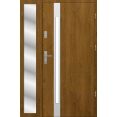 Drzwi zewnętrzne S60 INOX z naświetlem 72 mm